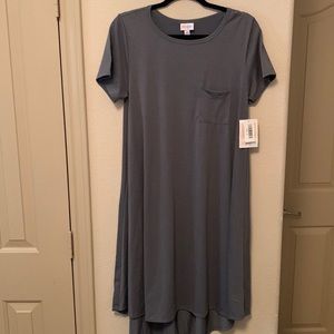 LuLaRoe: Carly - M: Green/Grey Swing Dress